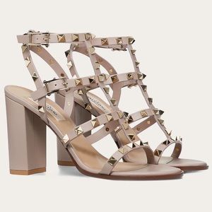 Rockstud Ankle Strap Sandal 90MM - Size 6